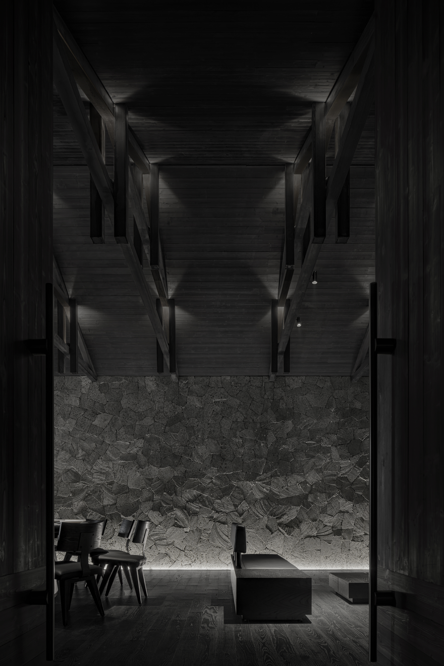 田间之上中国湘菜馆丨中国广州丨黑白木设计-98