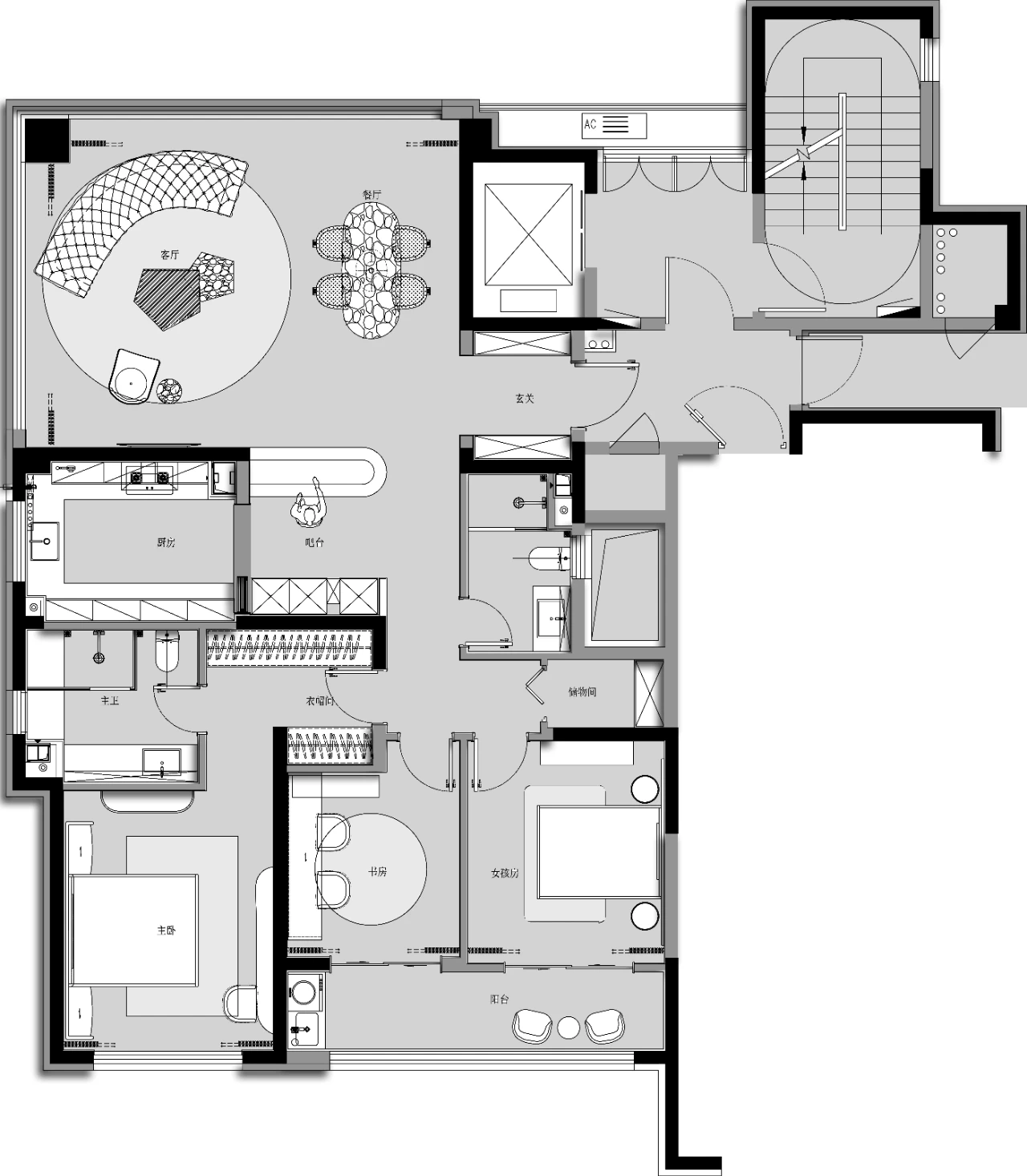 万科天琴湾 150 户型样板间丨萨尔瓦多滨海丨元禾大千(软装),HBA(硬装)-49