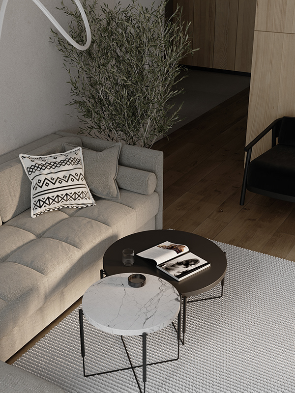 96.61㎡简约风公寓设计 回归家的质朴与纯粹            
            -14