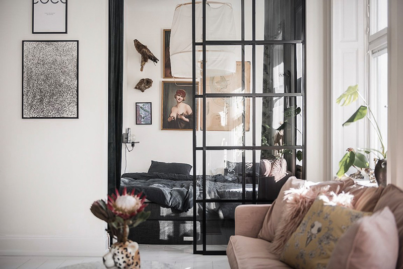 斯德哥尔摩 73 平米创意公寓 | 大胆墙纸与明亮装饰-6