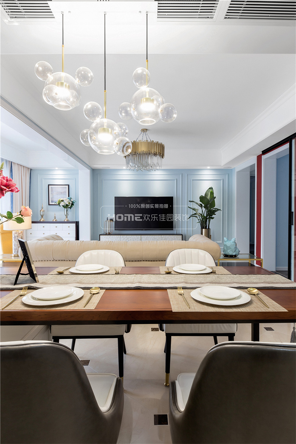 成都中德英伦世邦 140㎡美式轻奢风装修案例解析-44