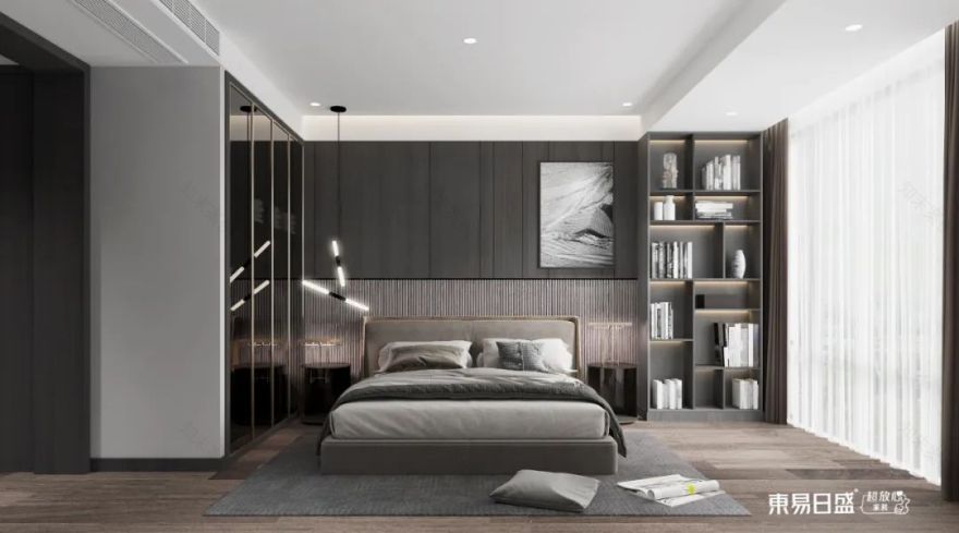合景映月台493㎡现代风装修,黑白灰的绝美对撞-31