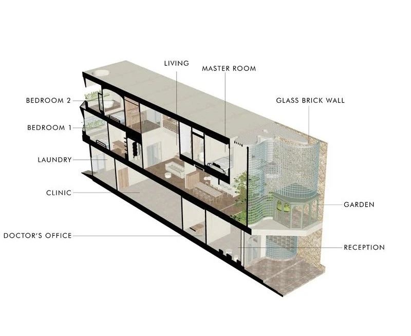 隐于城市，通透于心，3000块玻璃砖，拼出一个浪漫到不真实的家-61
