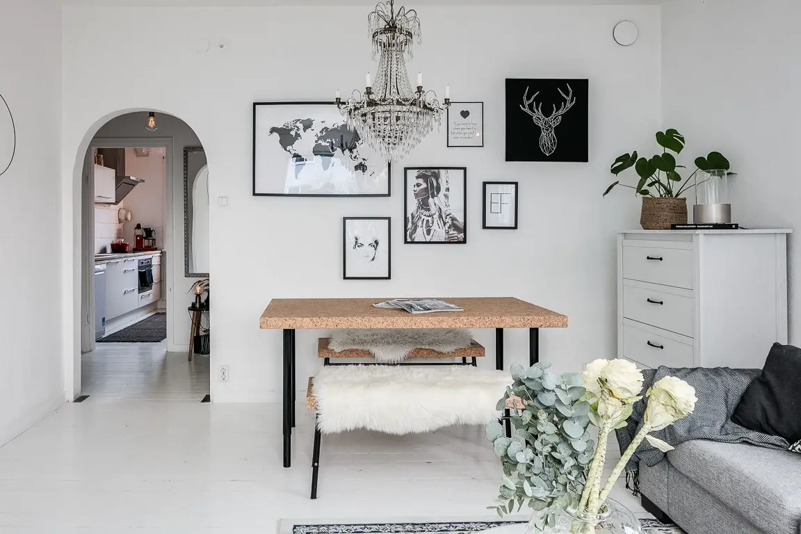 瑞典 47 号公寓的温馨冬季室内设计-20