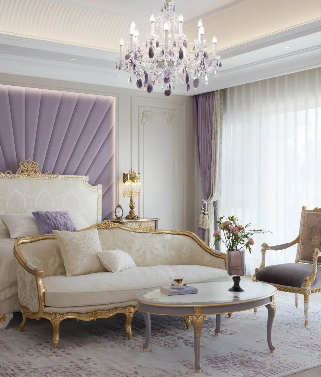 尚层V8实景 | 1000㎡法式柔情独栋别墅，色彩与生活的交响曲-29