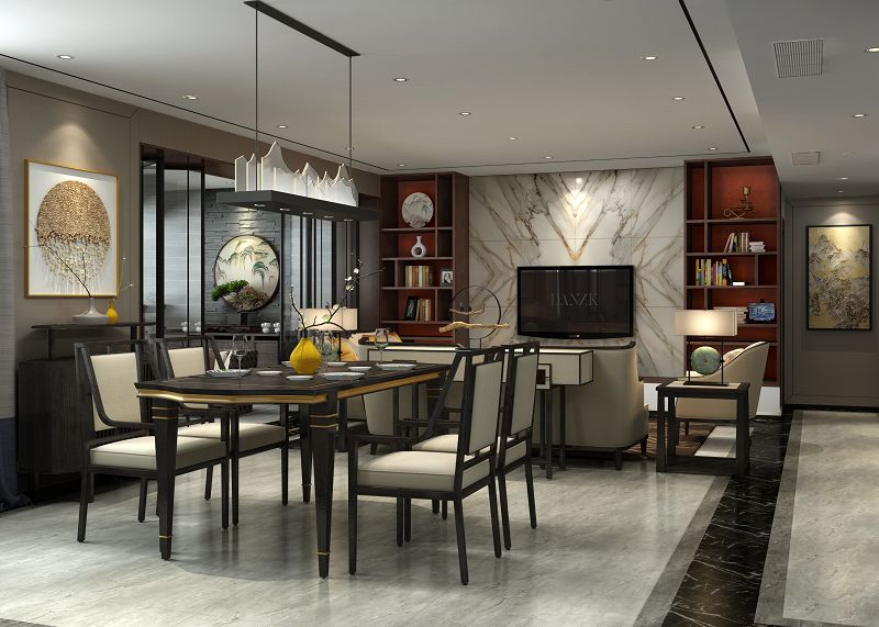 经典案例｜西经楼新中式三居室，书柜就要大-5