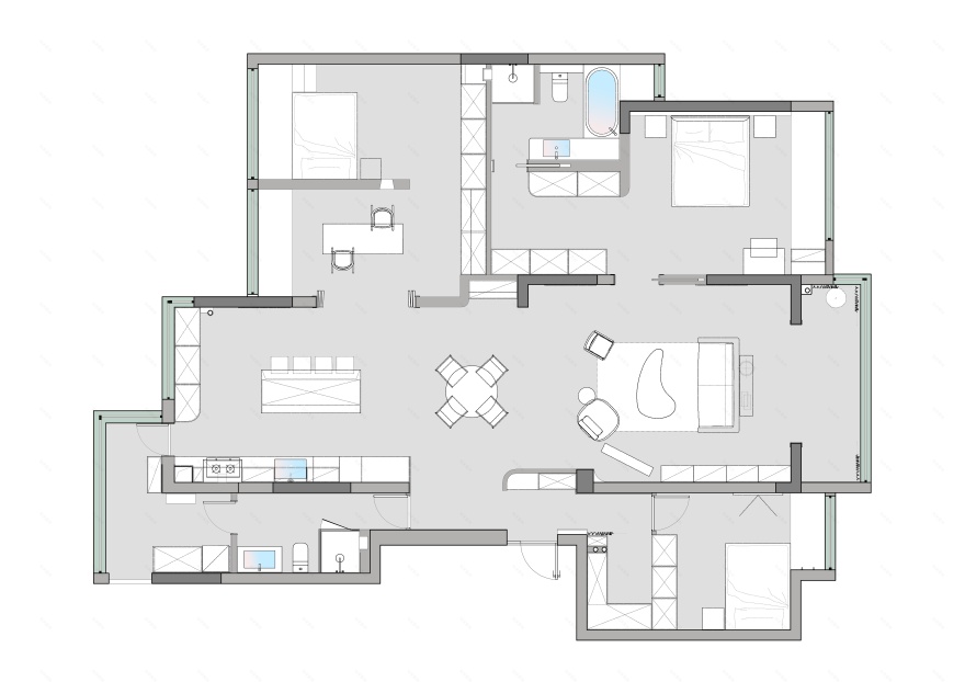 193㎡平层设计丨中国芜湖丨研己设计-8