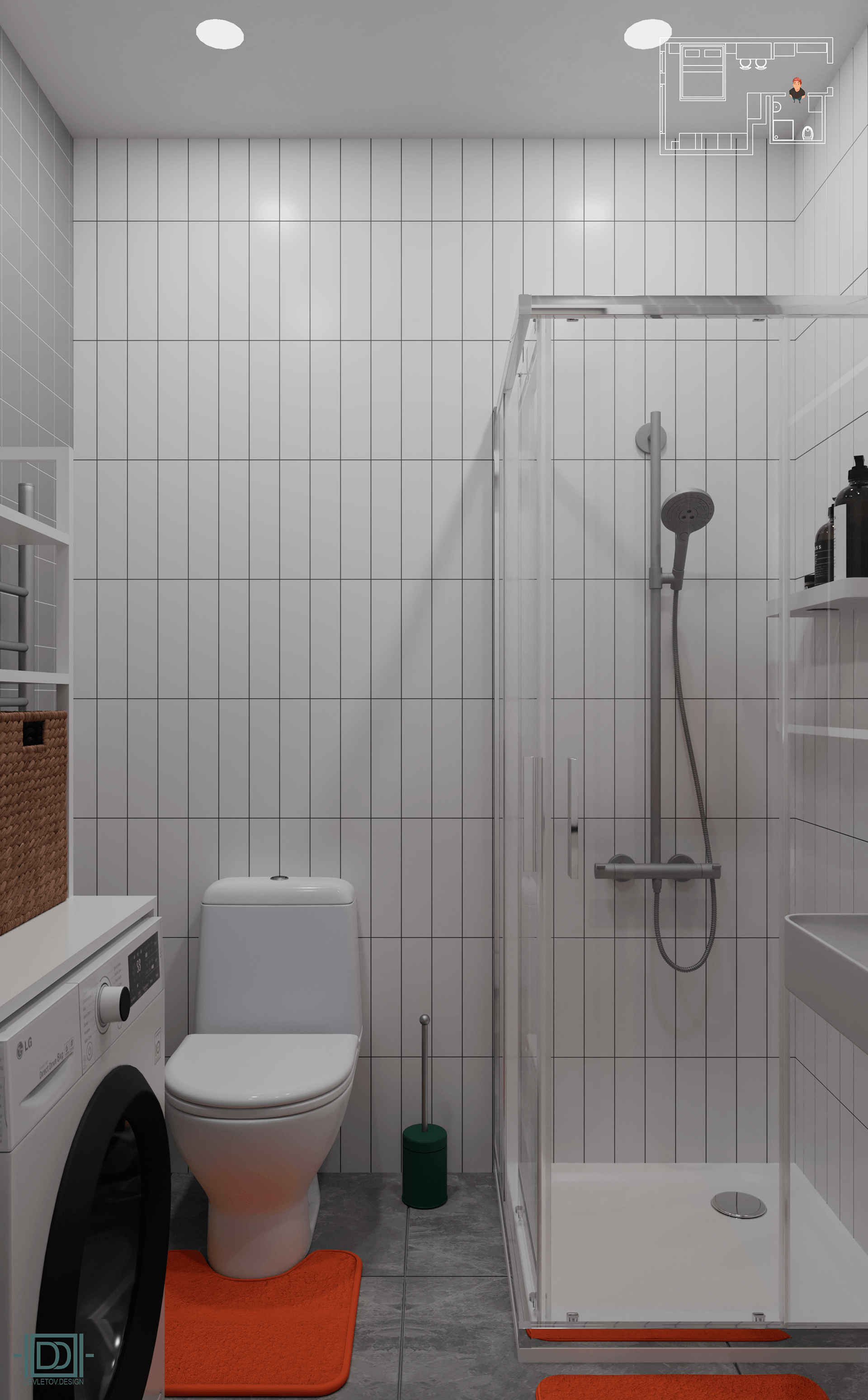 Студия во Внуково公寓短租装修项目-32