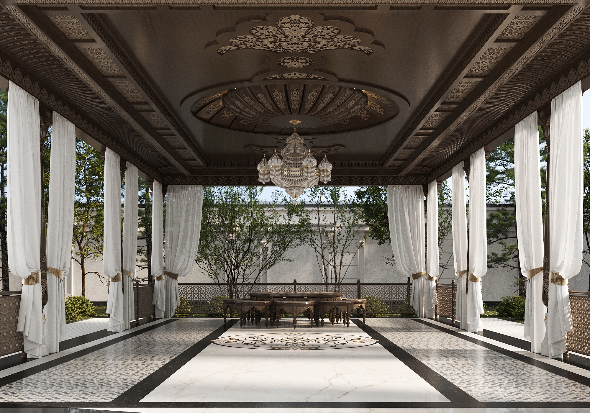 Uzbek traditional garden alcove-1