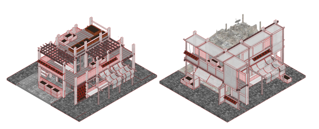 大四毕设将“一次性”建筑转化为可持续绿色社区！三类标准模块+木结构材料见证废墟建筑的再生，重建“温暖的临时家园”！-134