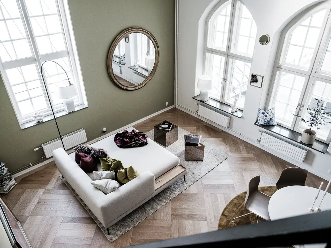 瑞典旧厂房现代公寓——钢制楼梯与原窗的美感碰撞-3