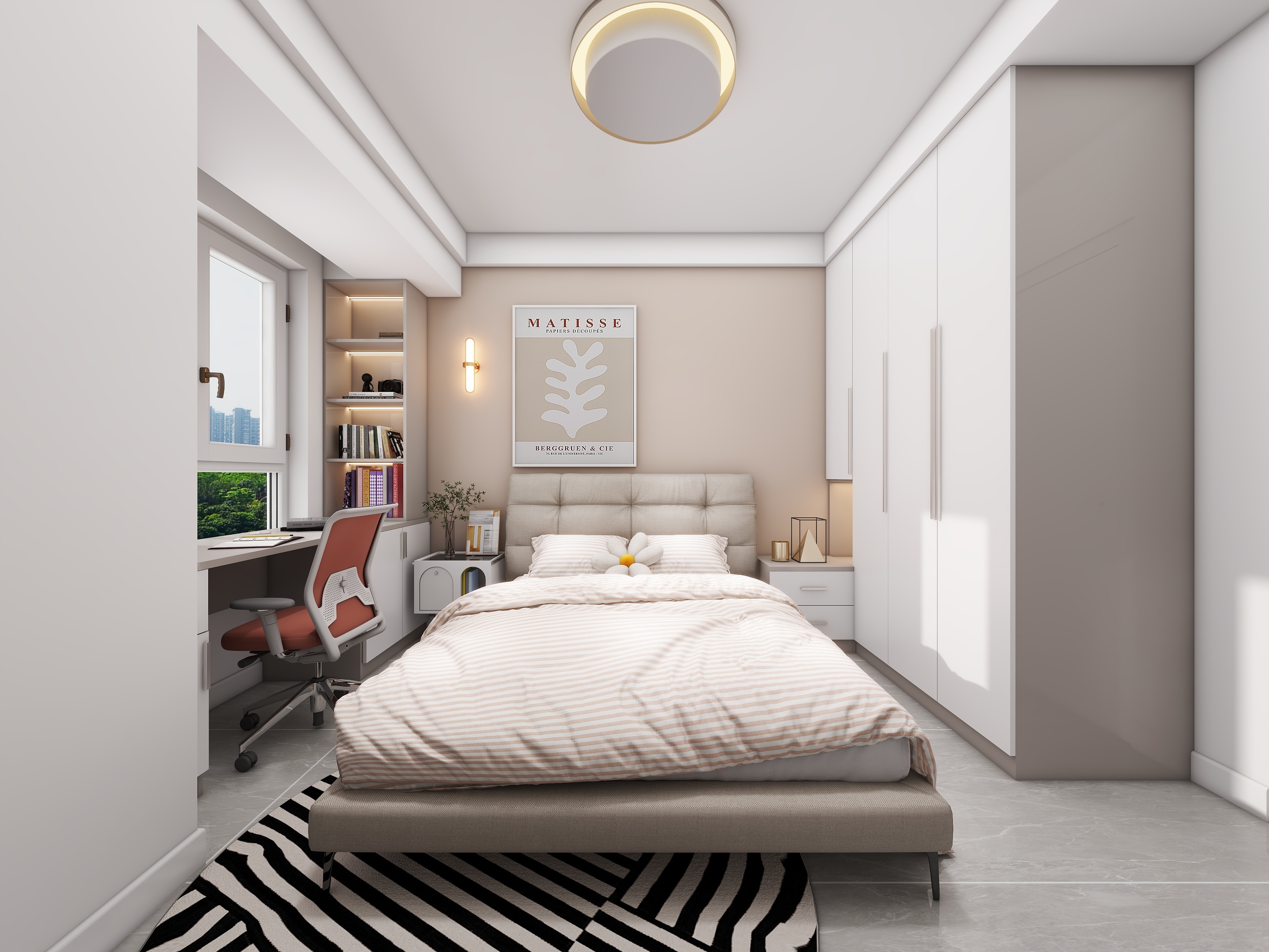 陕西安康万达one（119平方现代简约四居室）-34