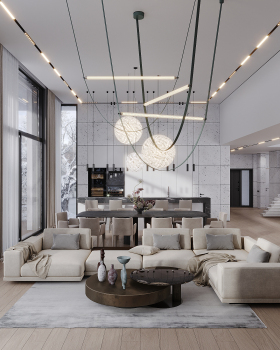 Interior design villa at Moscow