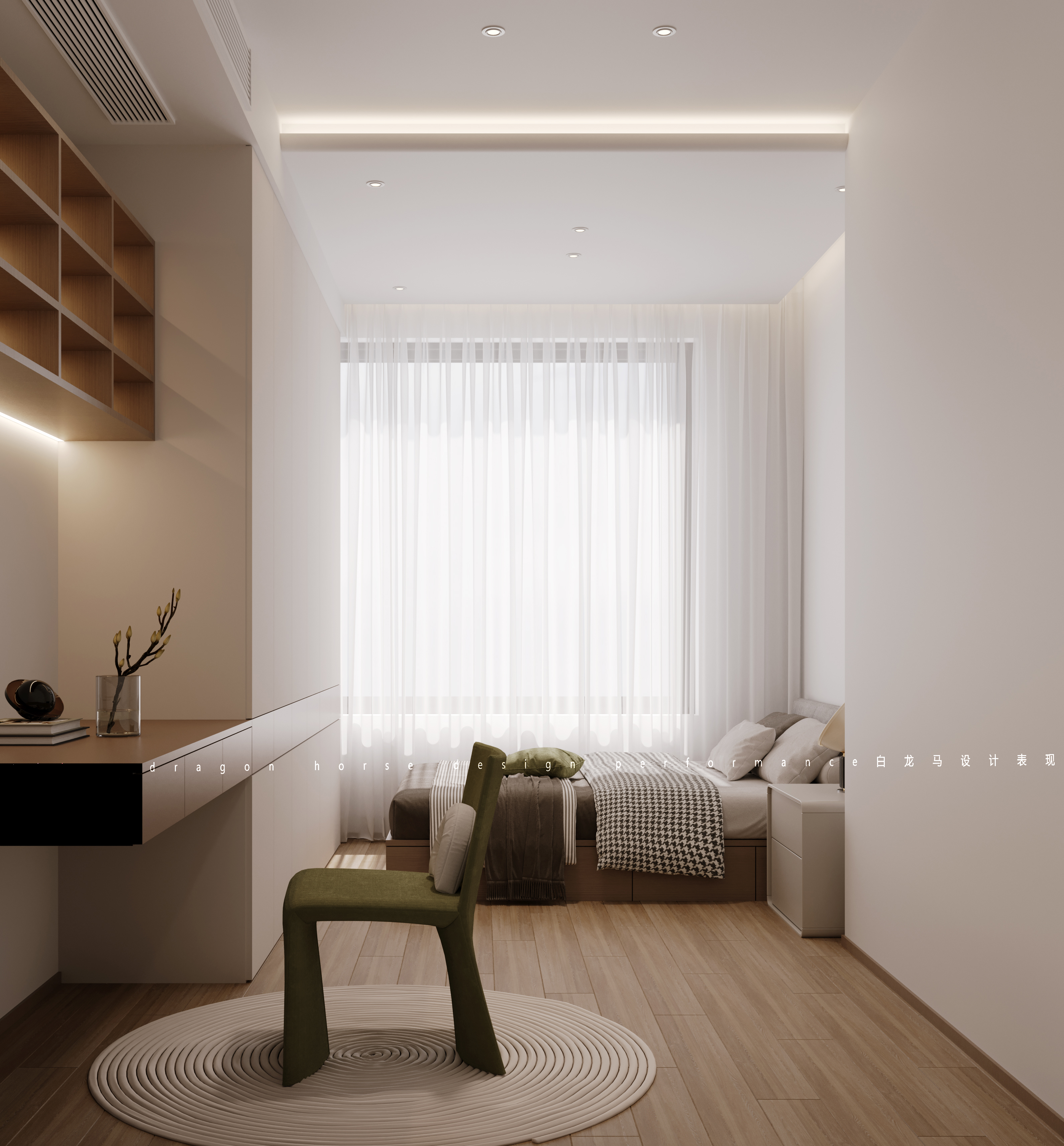 现代别墅全屋设计——白龙马效果图-3