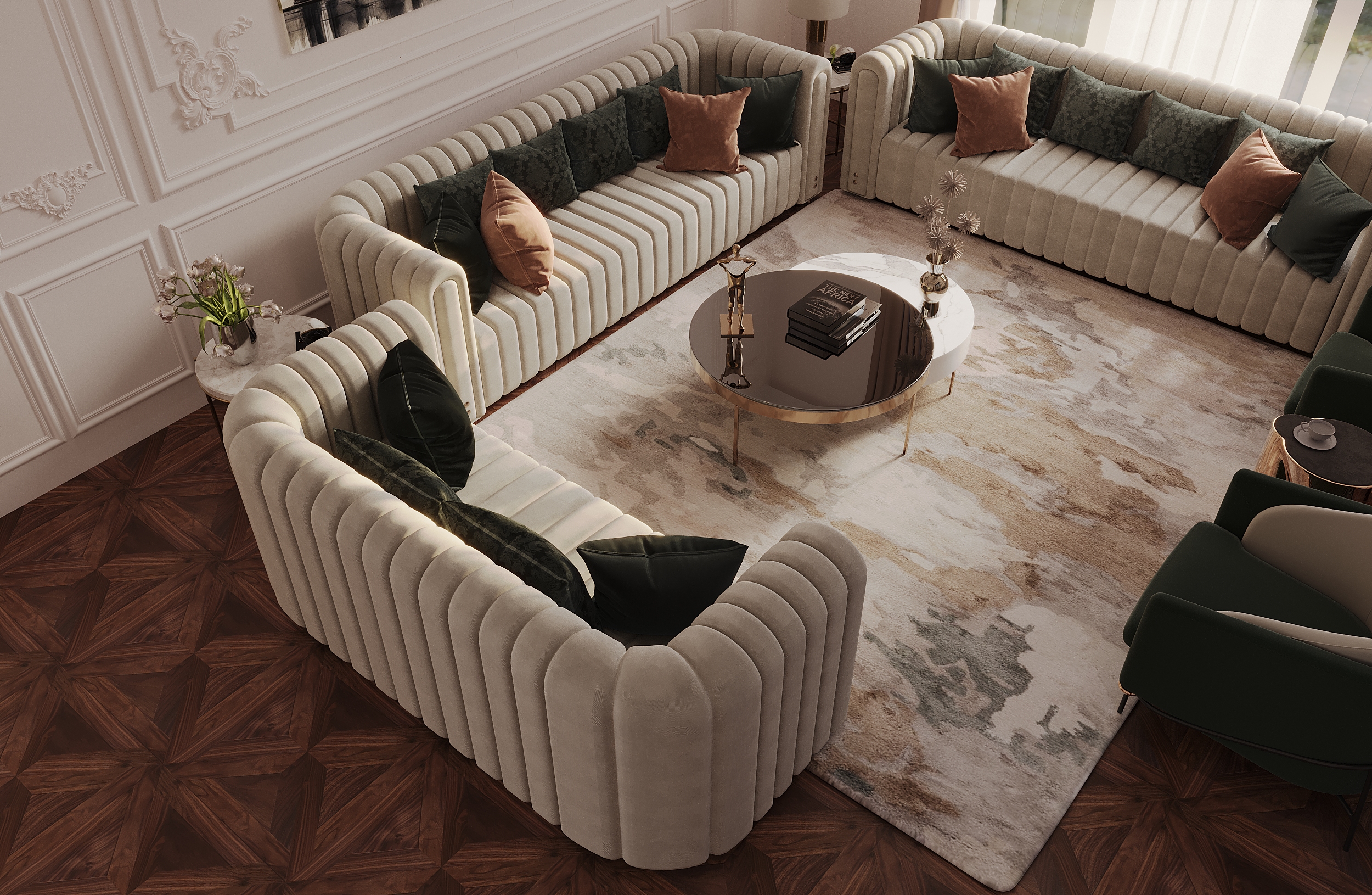 Drawing Dining Classical interior-6