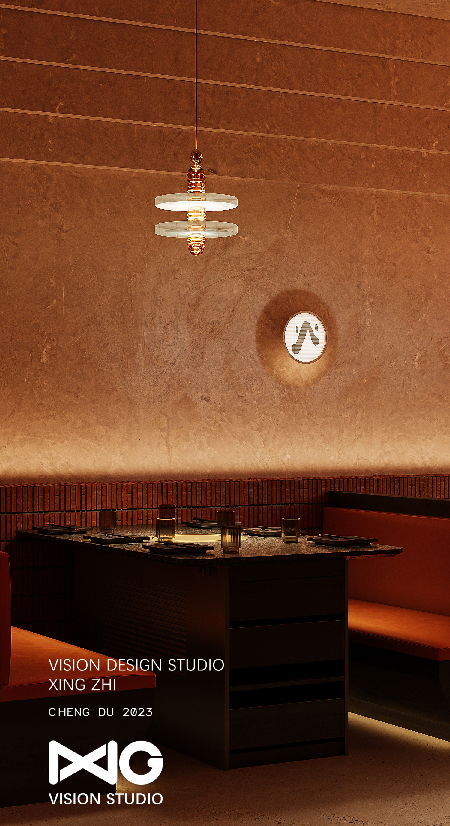 火焰炙烤肉餐饮商业空间表现丨行之表现工作室-21