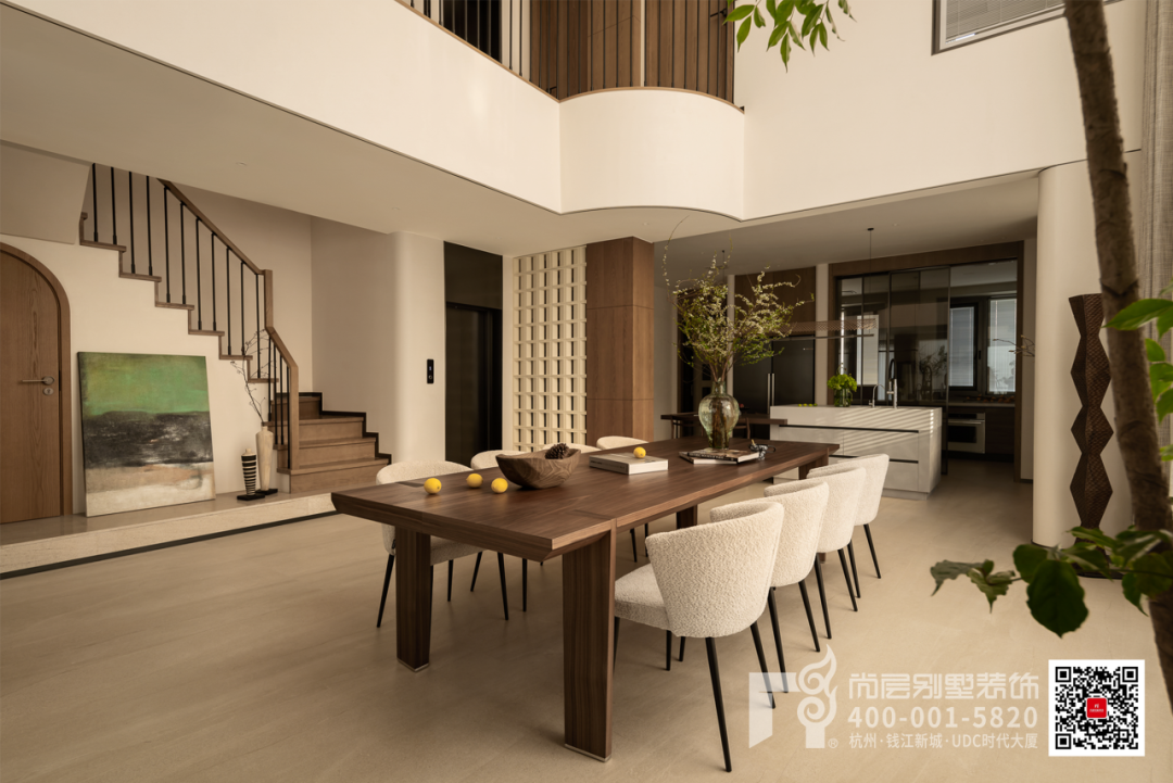 500㎡富春壹号院·木影流光·自然叙事的现代“剪影”别墅丨杭州尚层装饰-26