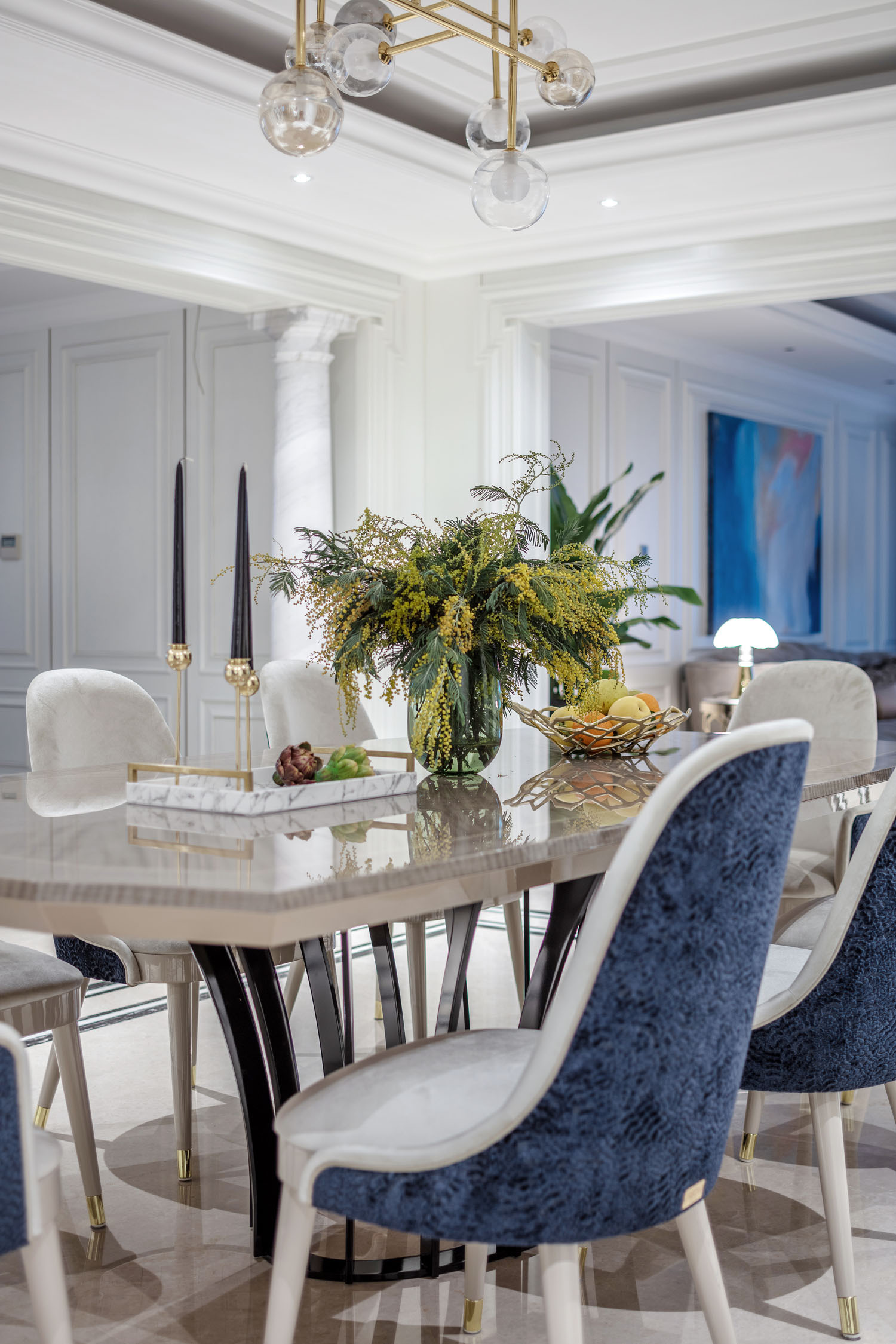 上海黄埔滩名苑 320 平米轻奢空间设计-14