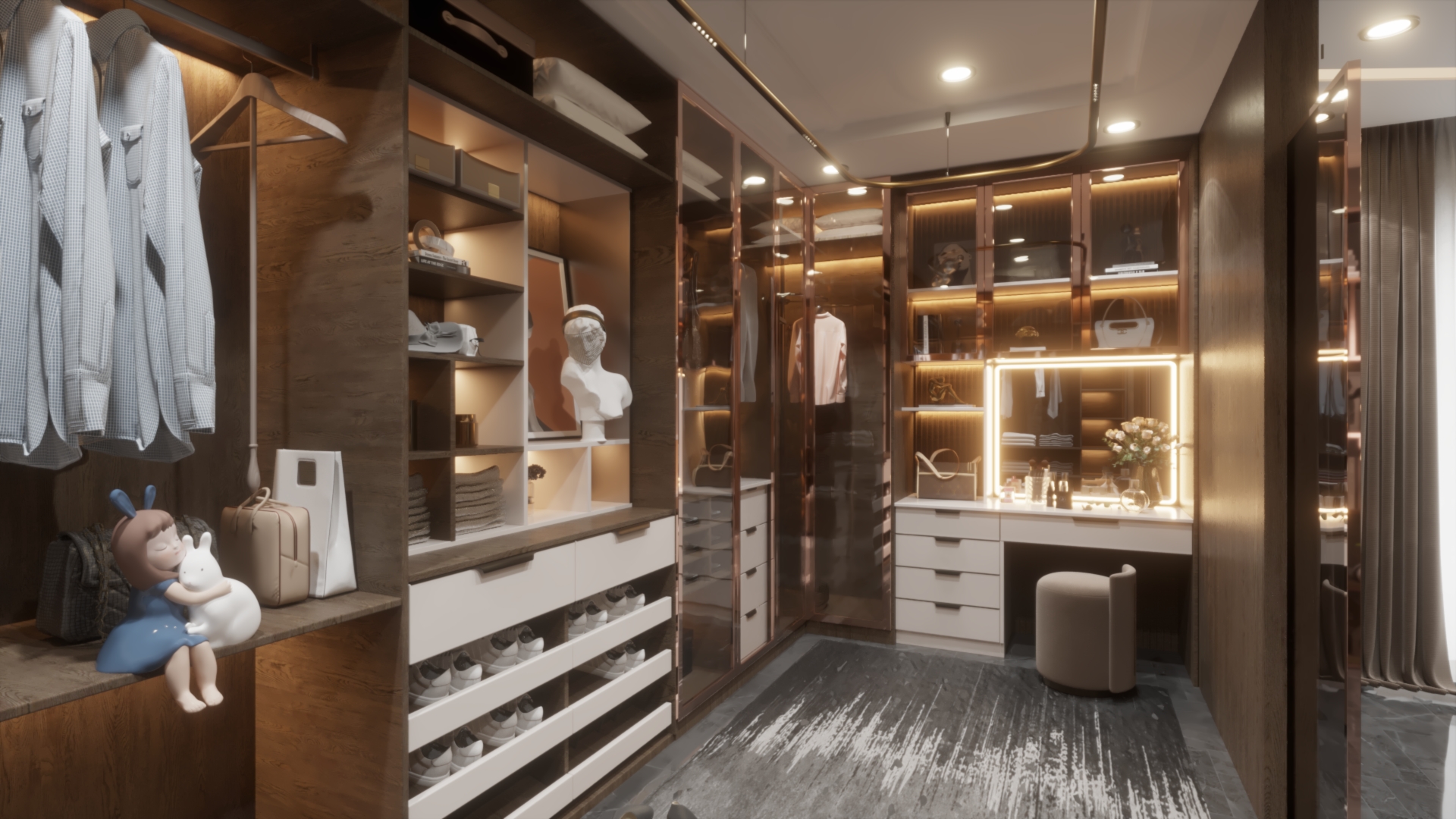 Master Bed Room and Dressing Room Modern-8