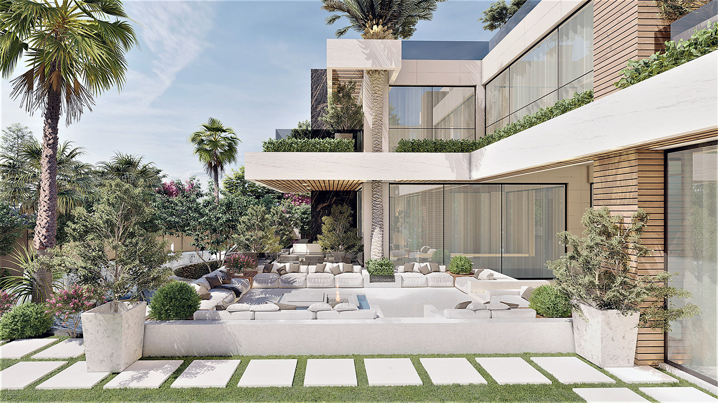 Anastasiya Gushchina丨别墅建筑丨Exterior & Landscape Design For K.A.R ,Abu Dhabi,UAE.-4