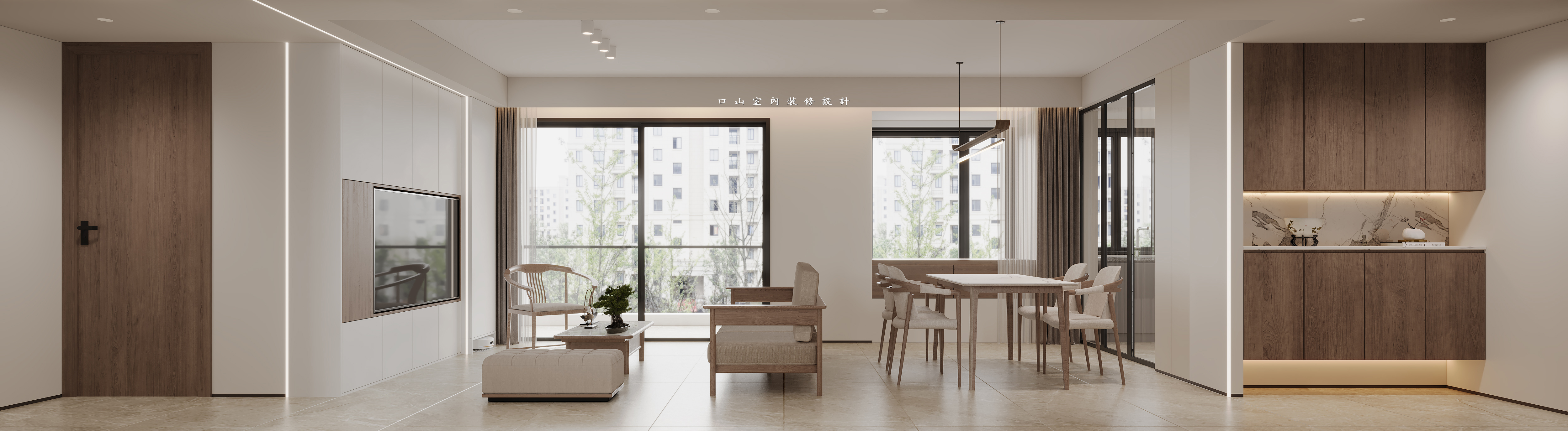 深圳口山设计：远洋天著现代简约风设计，超有范儿！-0