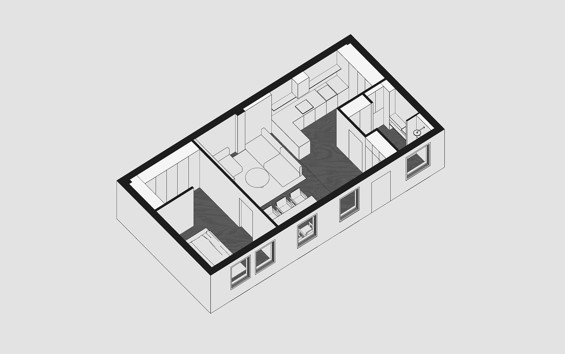 64㎡小空间住宅设计-0