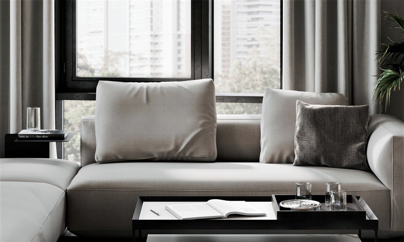 高级灰色系公寓设计-1