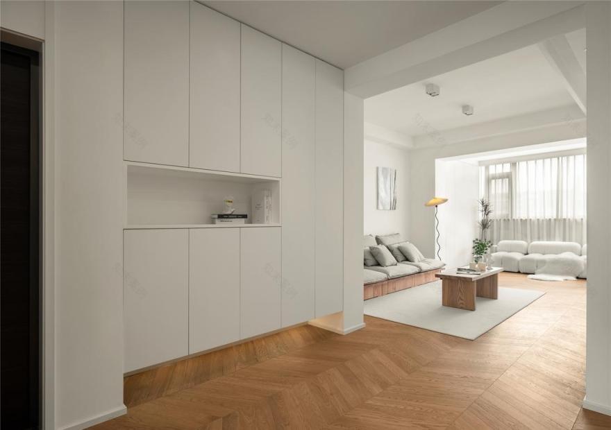 纯白+木色舒适惬意生活空间设计-2