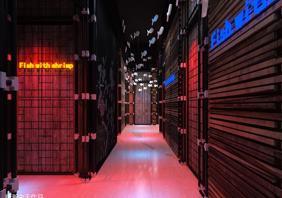 上海香逸江边渔乐餐厅室内设计-24