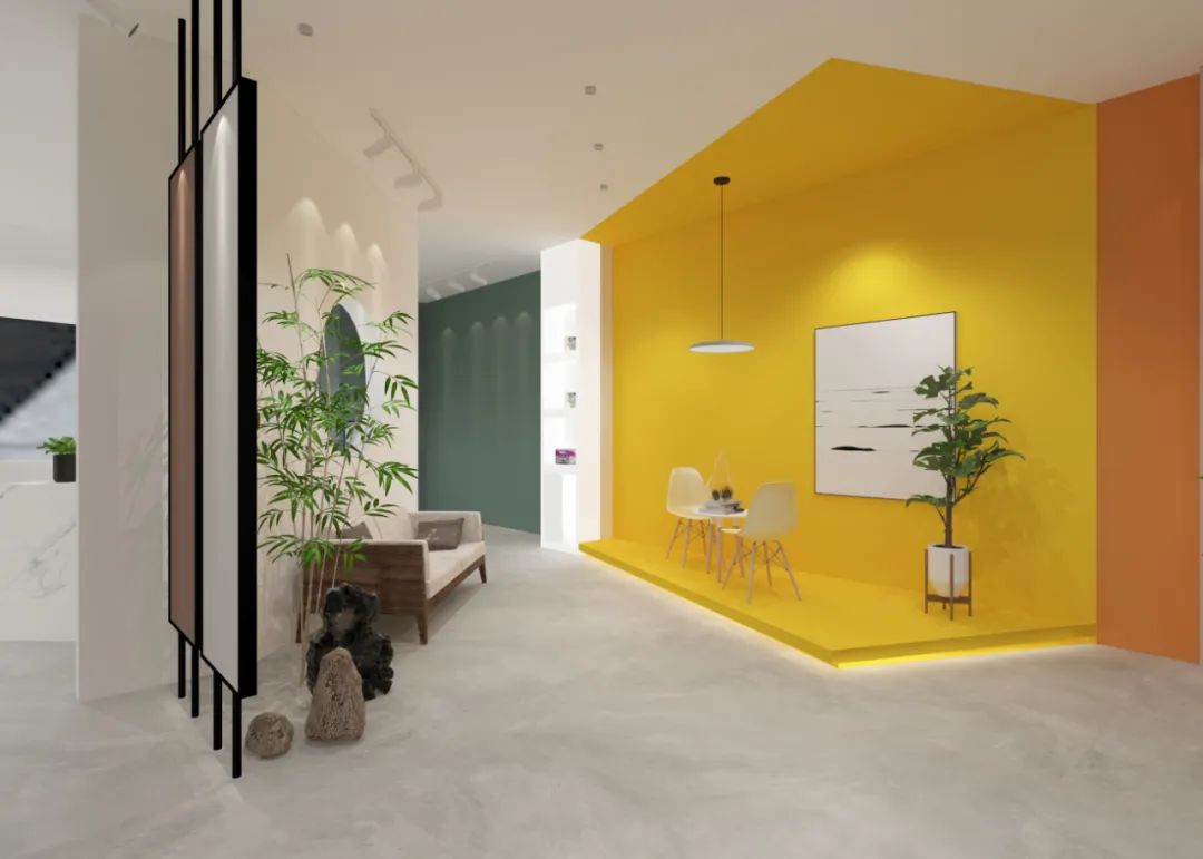 朝日涂料形象店 | 陈小只的斜切空间艺术-24