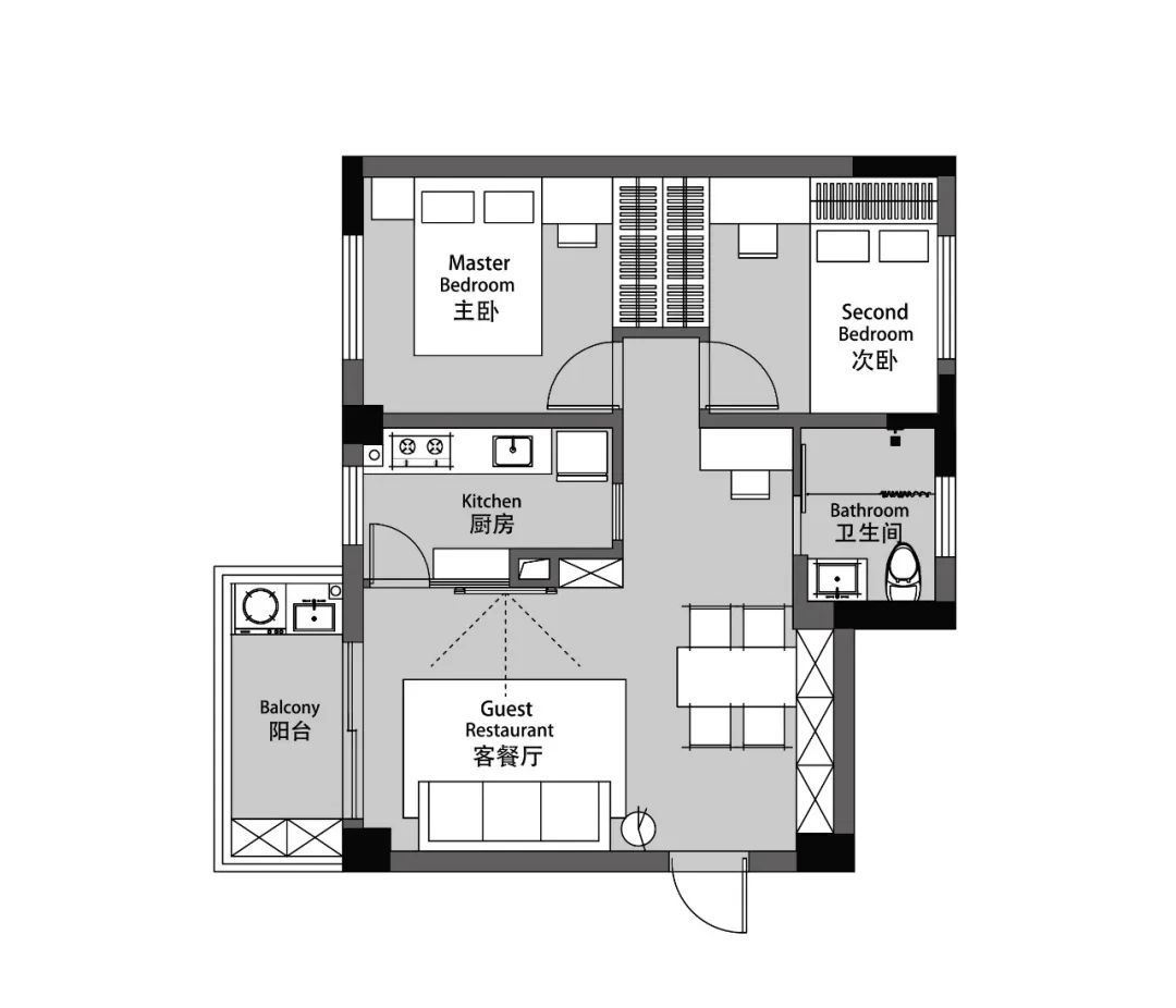 广州 64㎡小户型改造，9 步打造舒适生活空间-16
