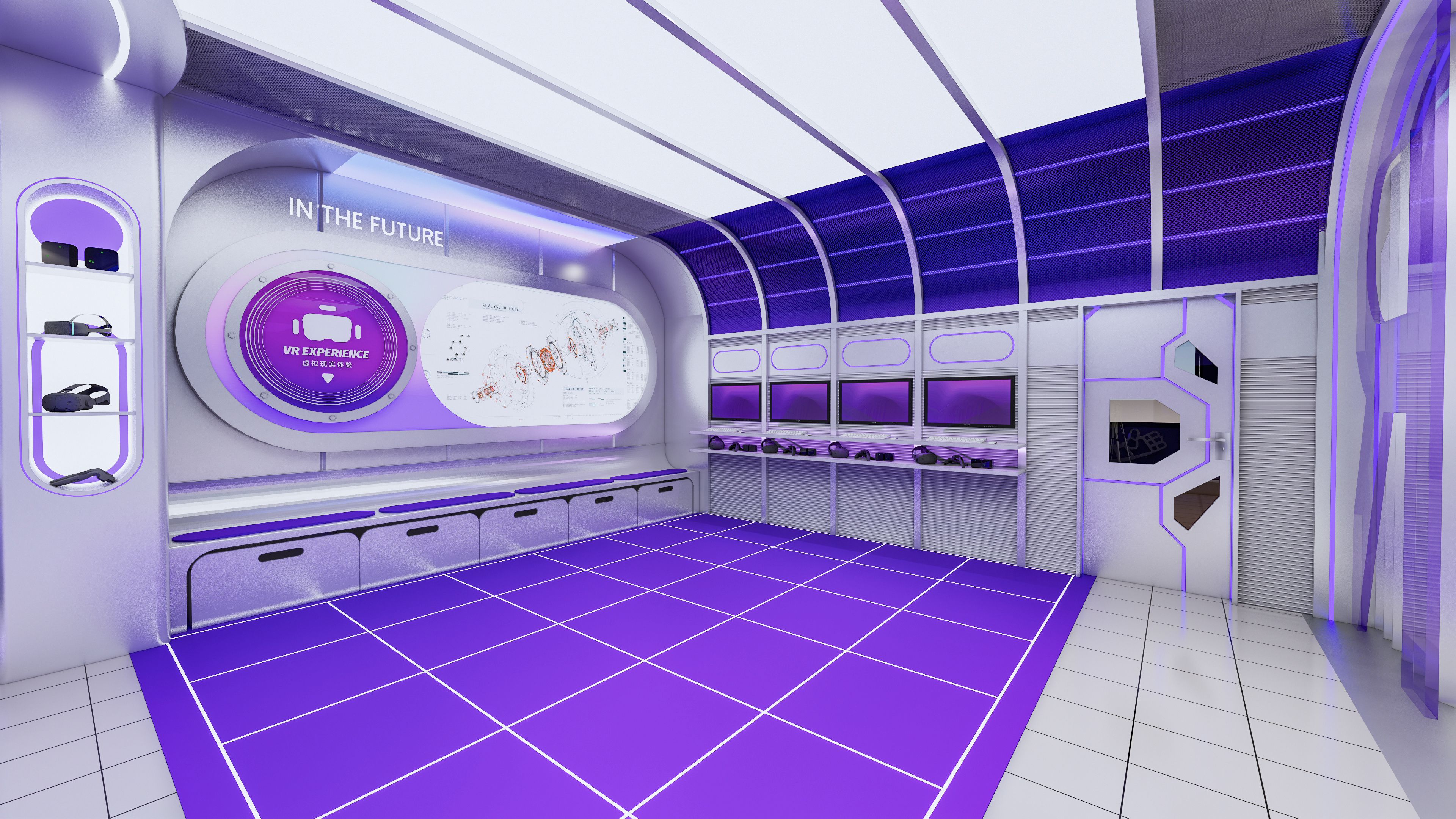 校园文化空间设计 未来感的科技教学VR空间设计-11