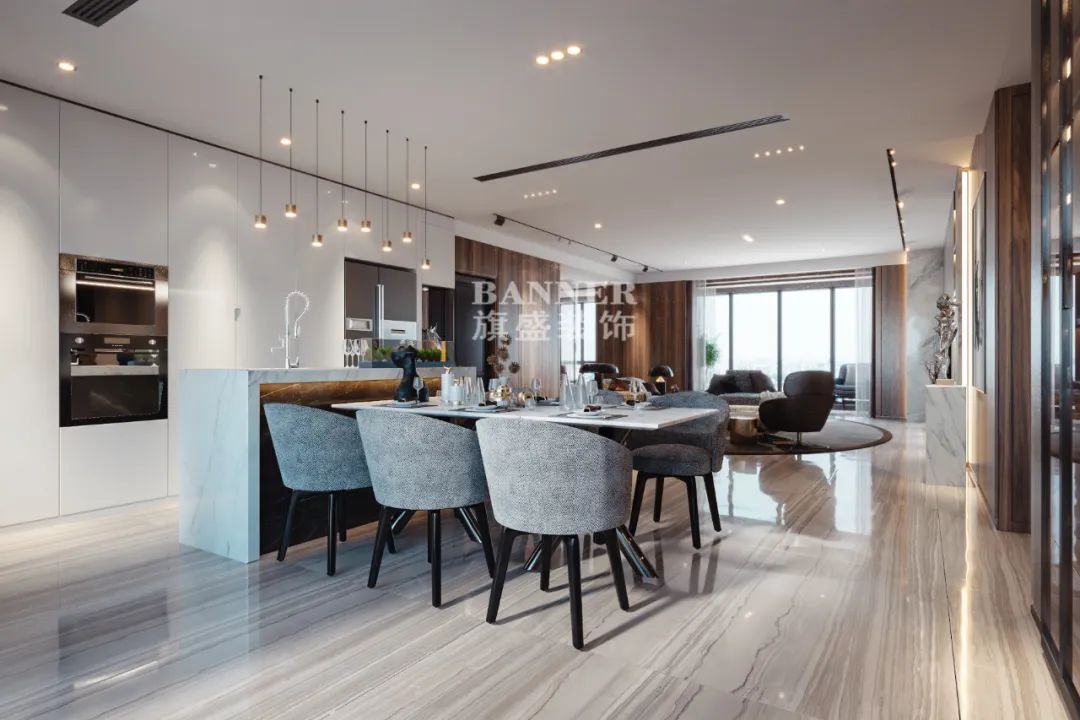 段峰操刀,245㎡现代平层家装的低调奢华与生活况味-45