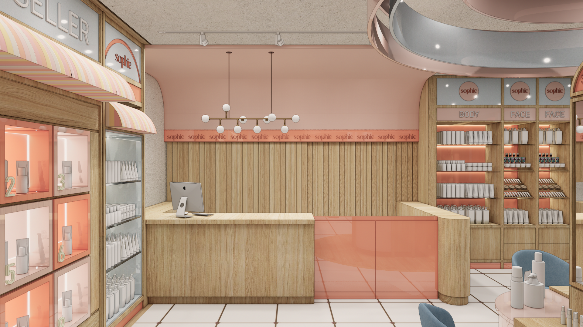 Thematical Beauty Store Interior Design Studies-4