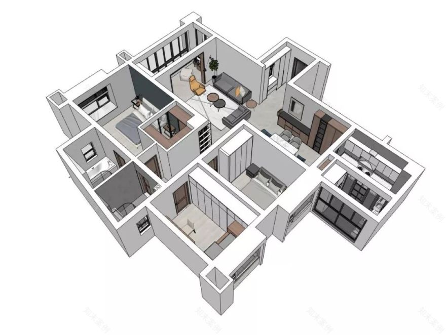 成都 135㎡简约风家居设计,留白让生活更美好-14