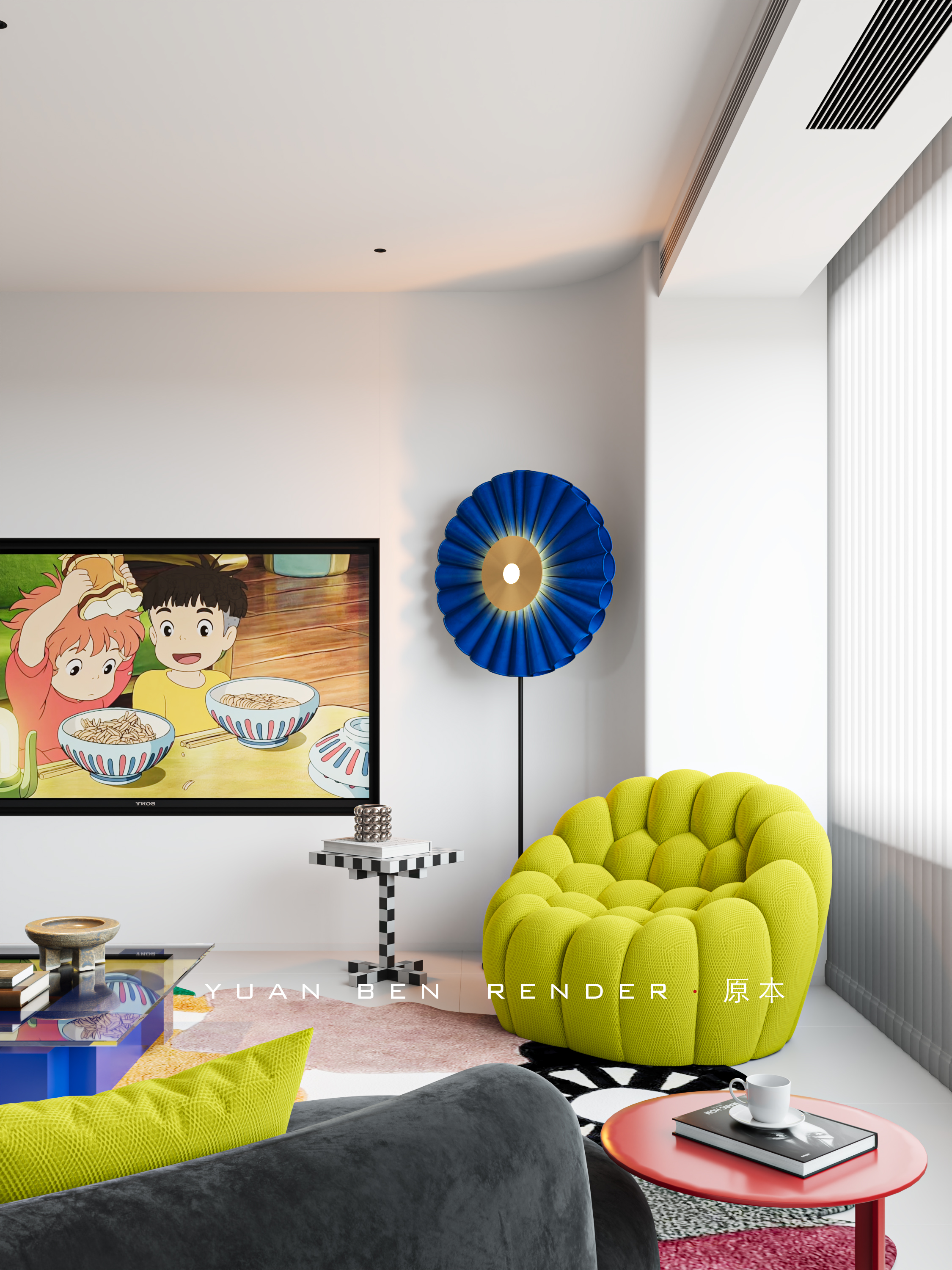 五彩斑斓的公区渲染-11