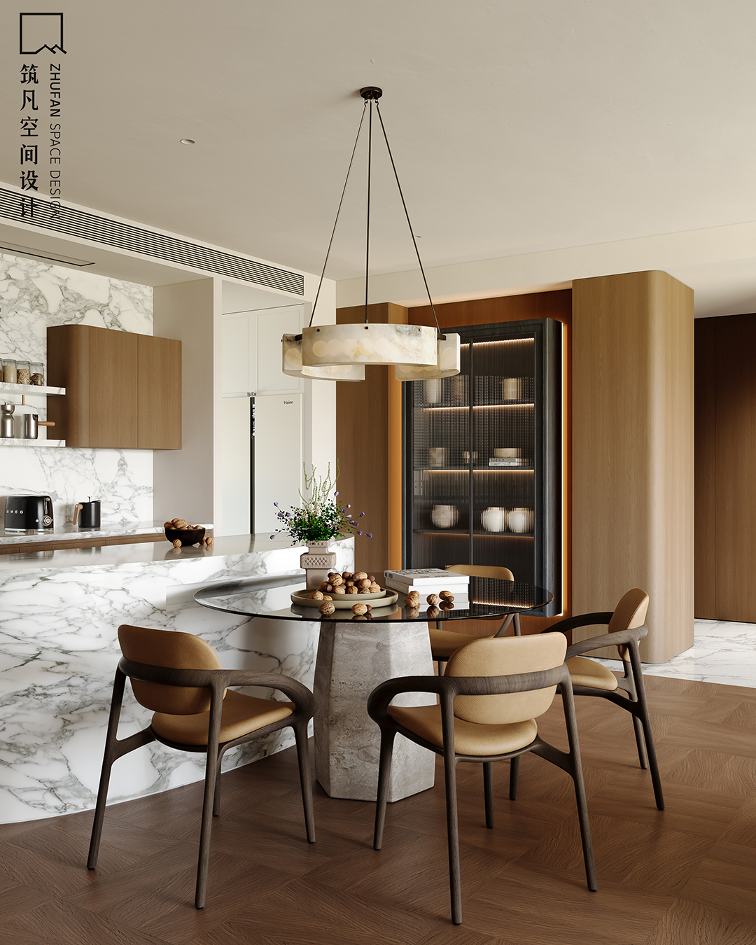 首发|筑凡设计沉稳克制精致空间里的四季浪漫-43