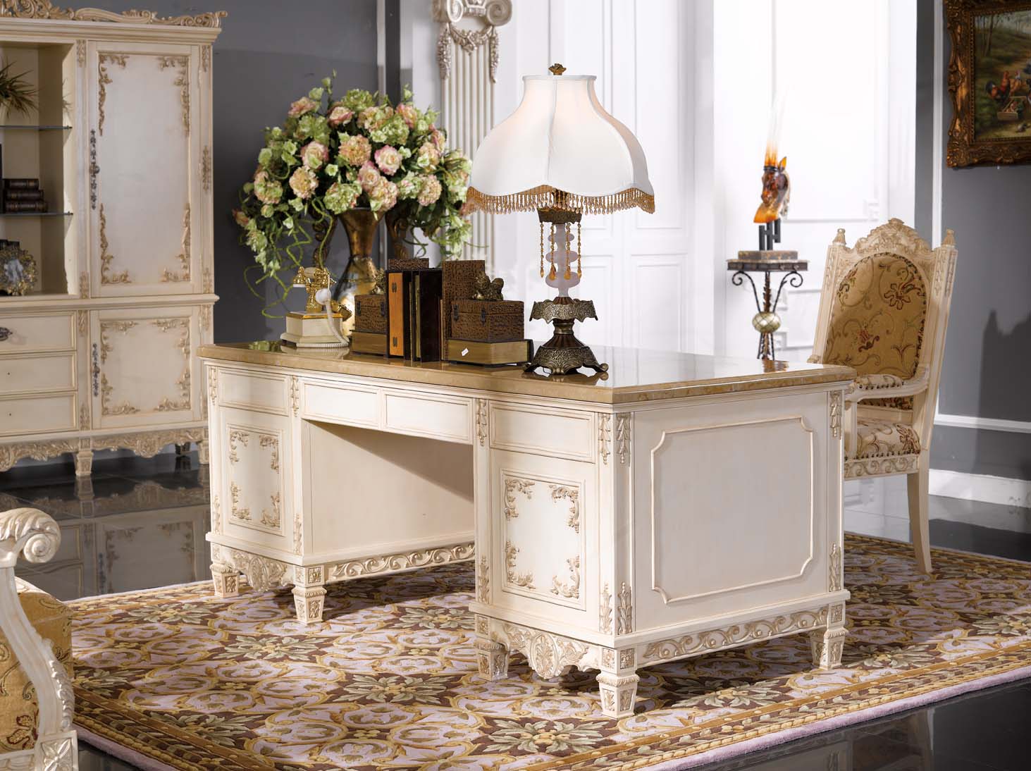 高清古典美式风格 卧室客厅餐厅书房家具场景图片素材-2-17