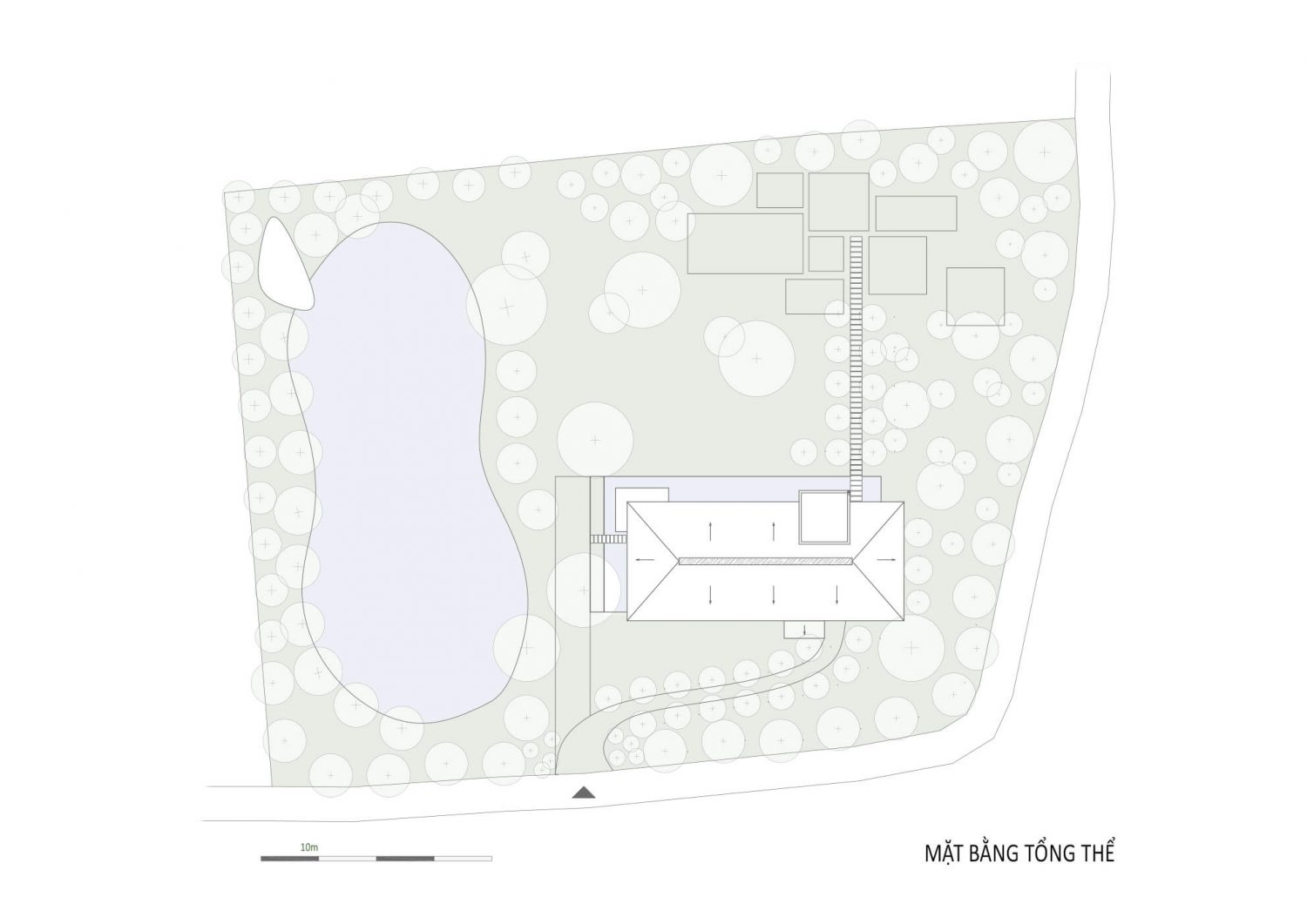 Am House · 越南带茅草屋顶的花园住宅-25