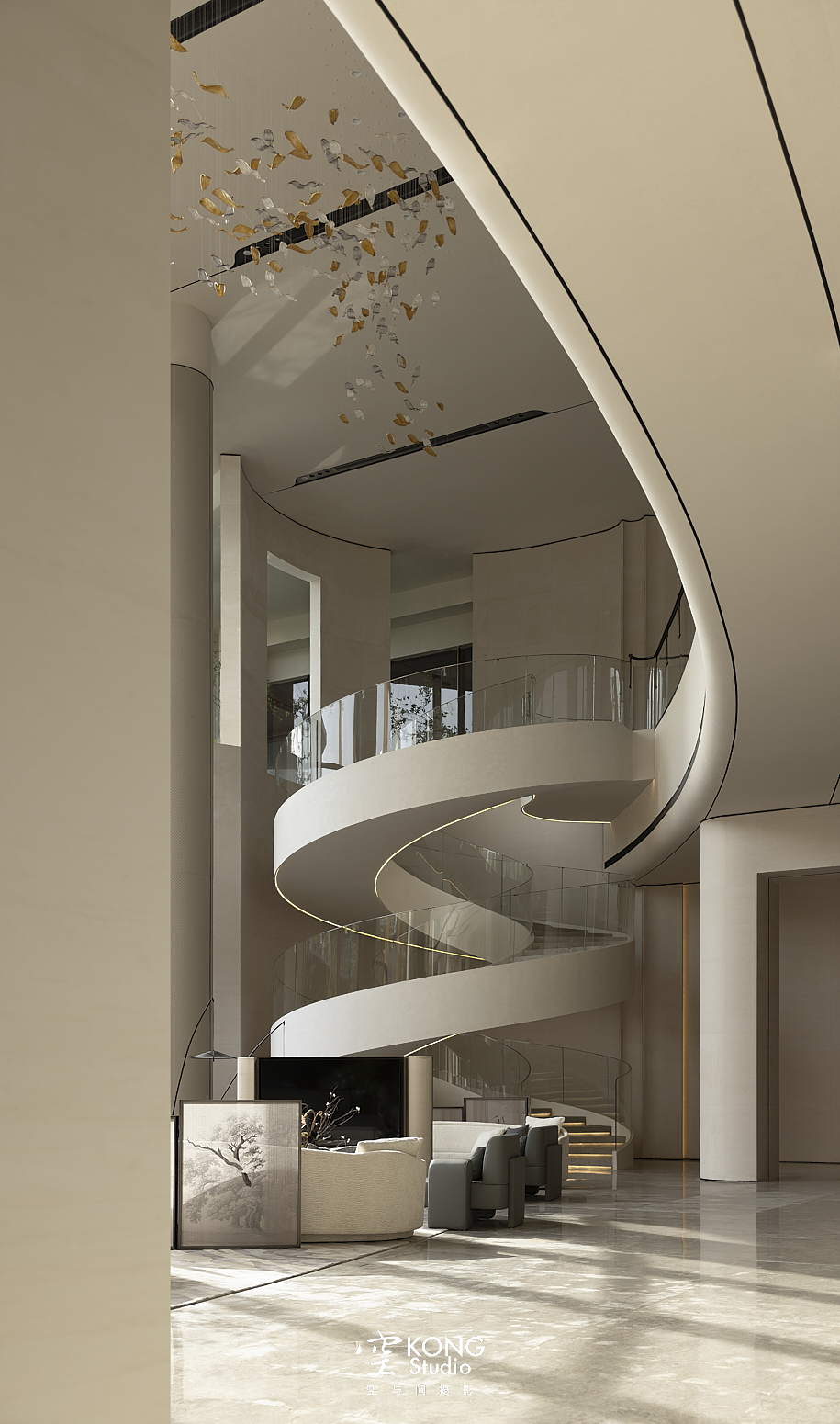 华润置地港宸润府销售中心丨内构筑设计-3