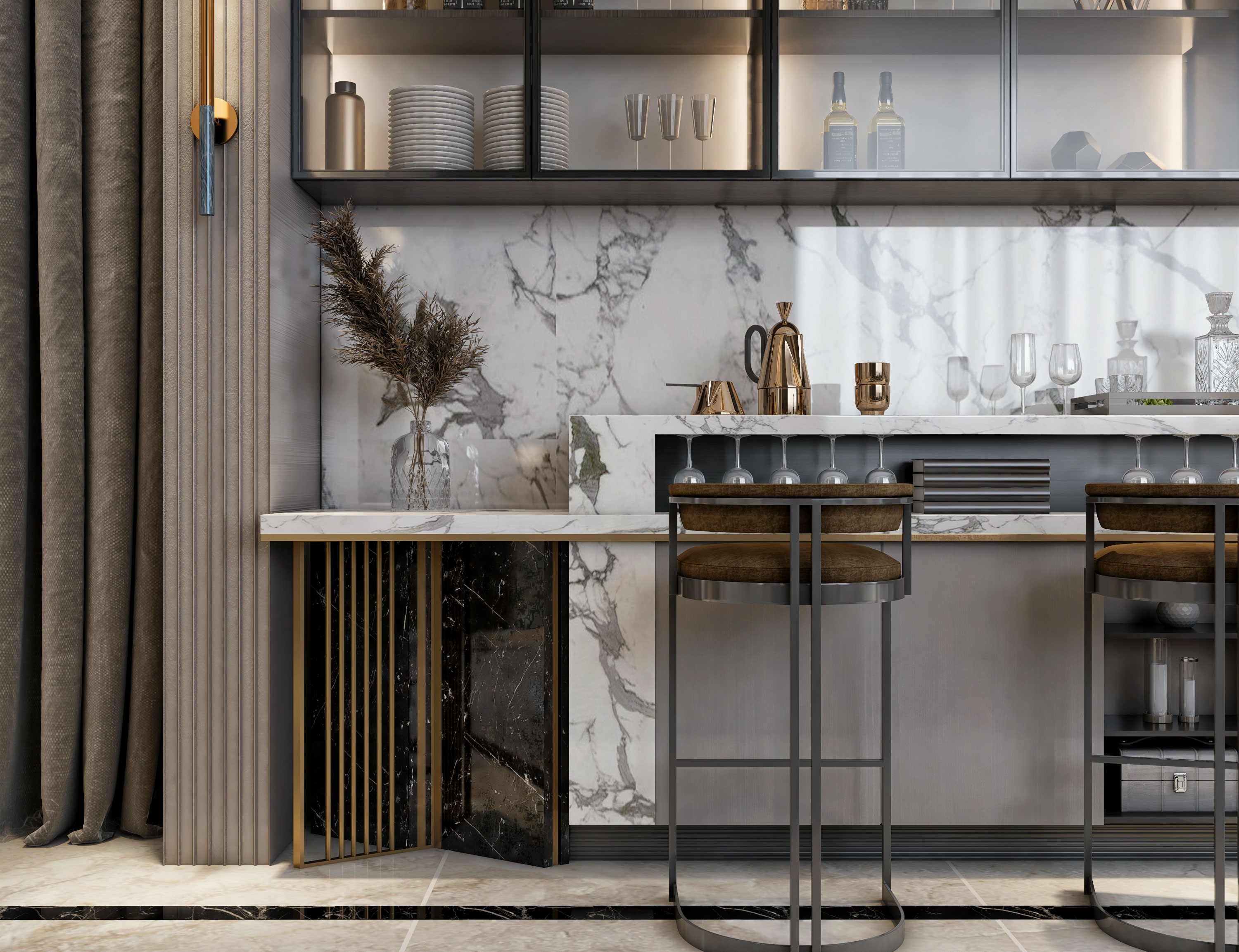 modern seating with kitchenette-8