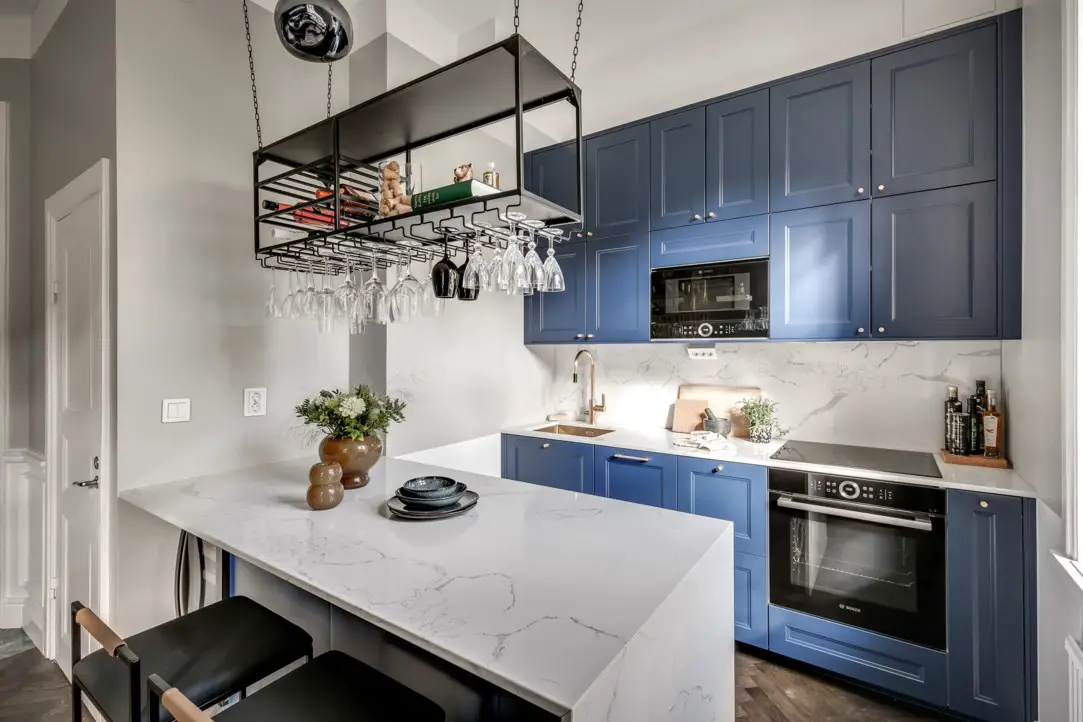 斯德哥尔摩蓝色古典公寓设计-6