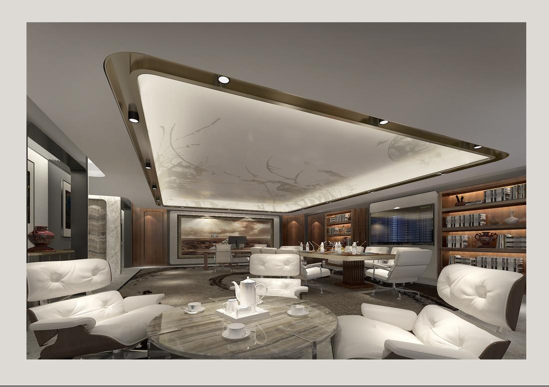 
办公空间，艺术会所，港派设计 -11