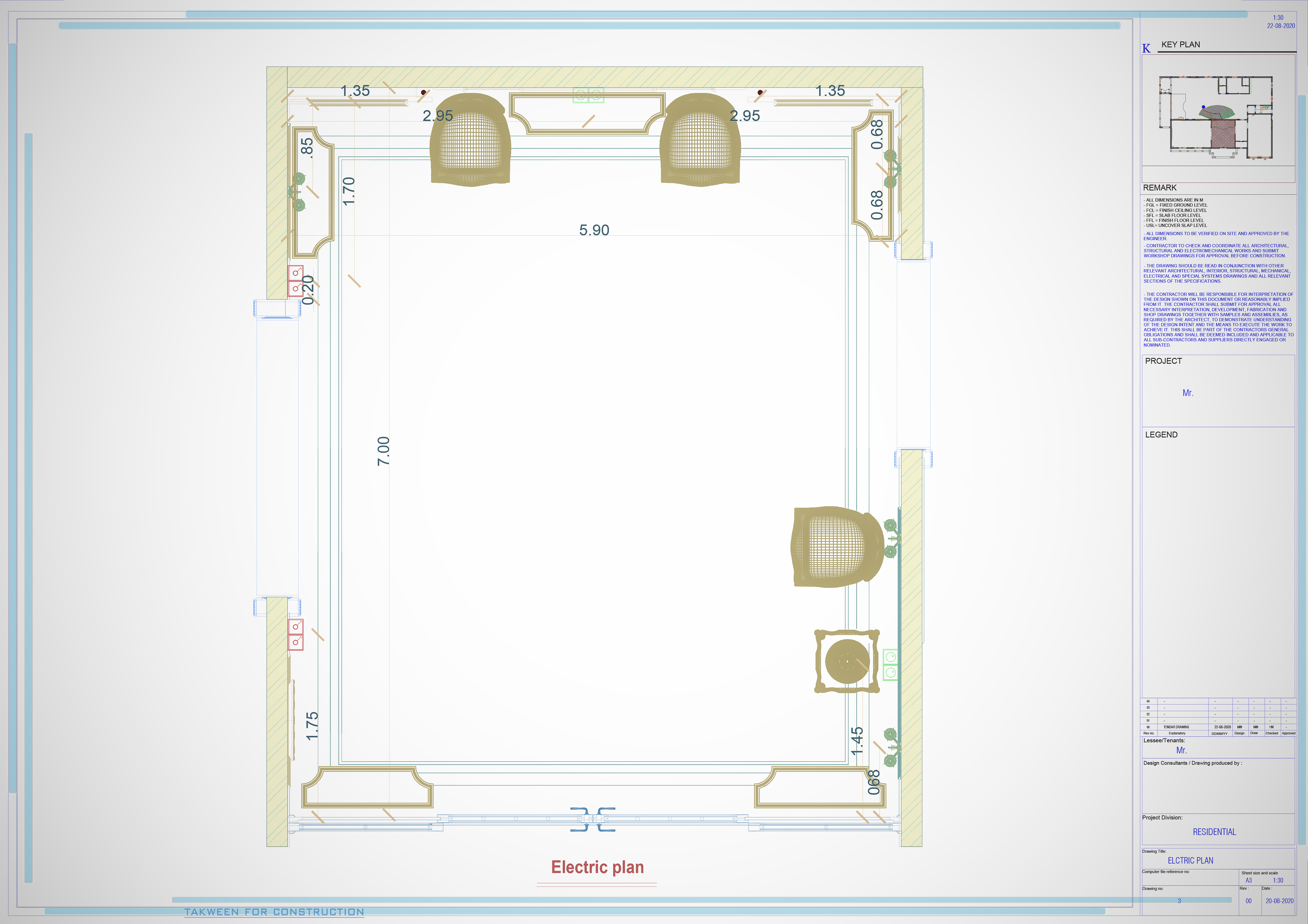 Working Drawings For Villa Entrance ...-4