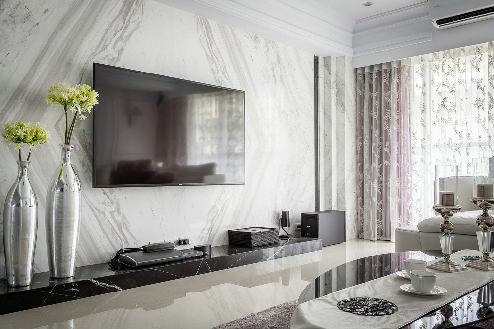 丰越设计打造现代原木金属风格样板间-2