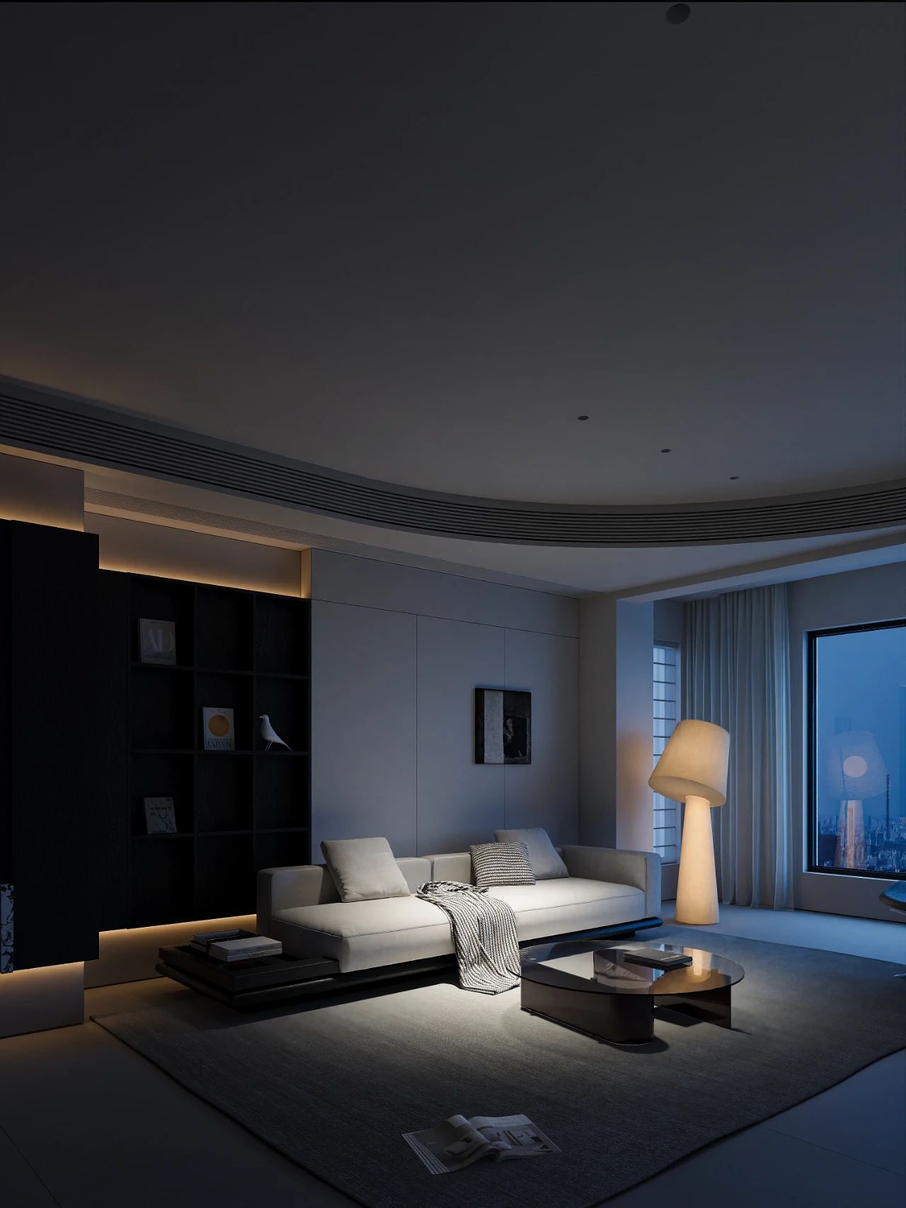 简白轻黑丨逅界空间设计-49