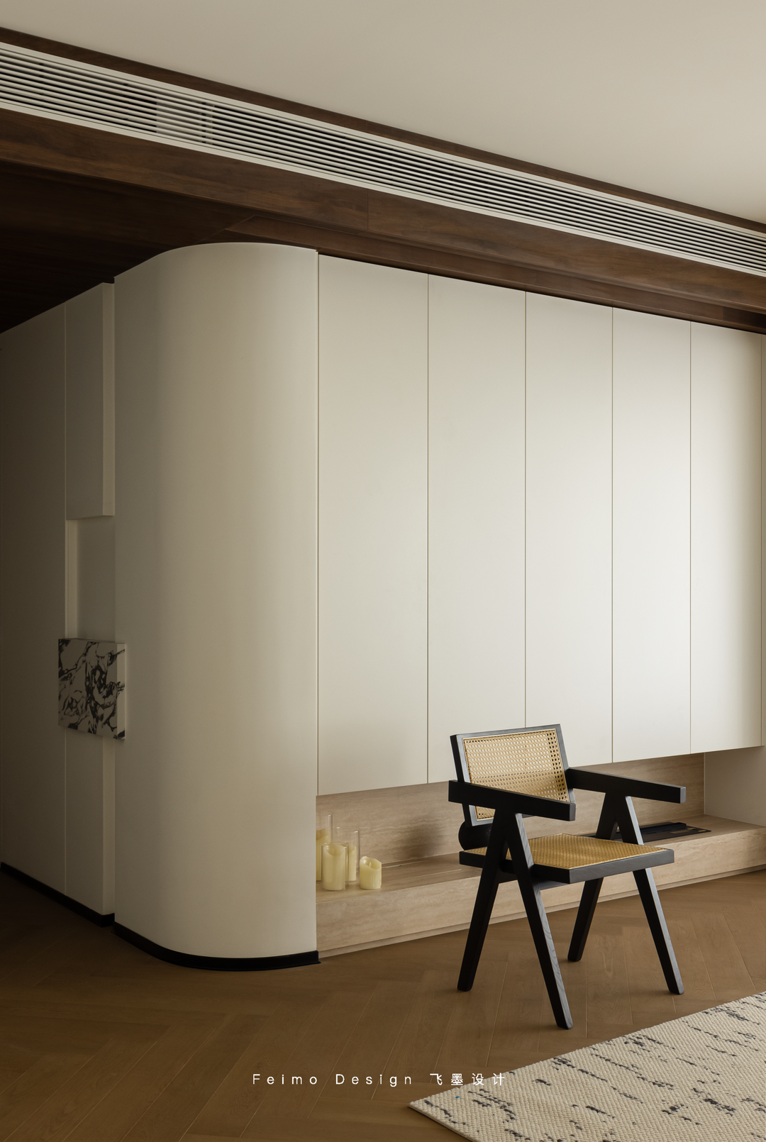 143㎡精装修全拆改,打造现代法式与中古融合的家丨飞墨设计-15