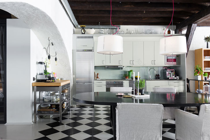 斯德哥尔摩完美阁楼 | 高空间、原木梁、自然光-8