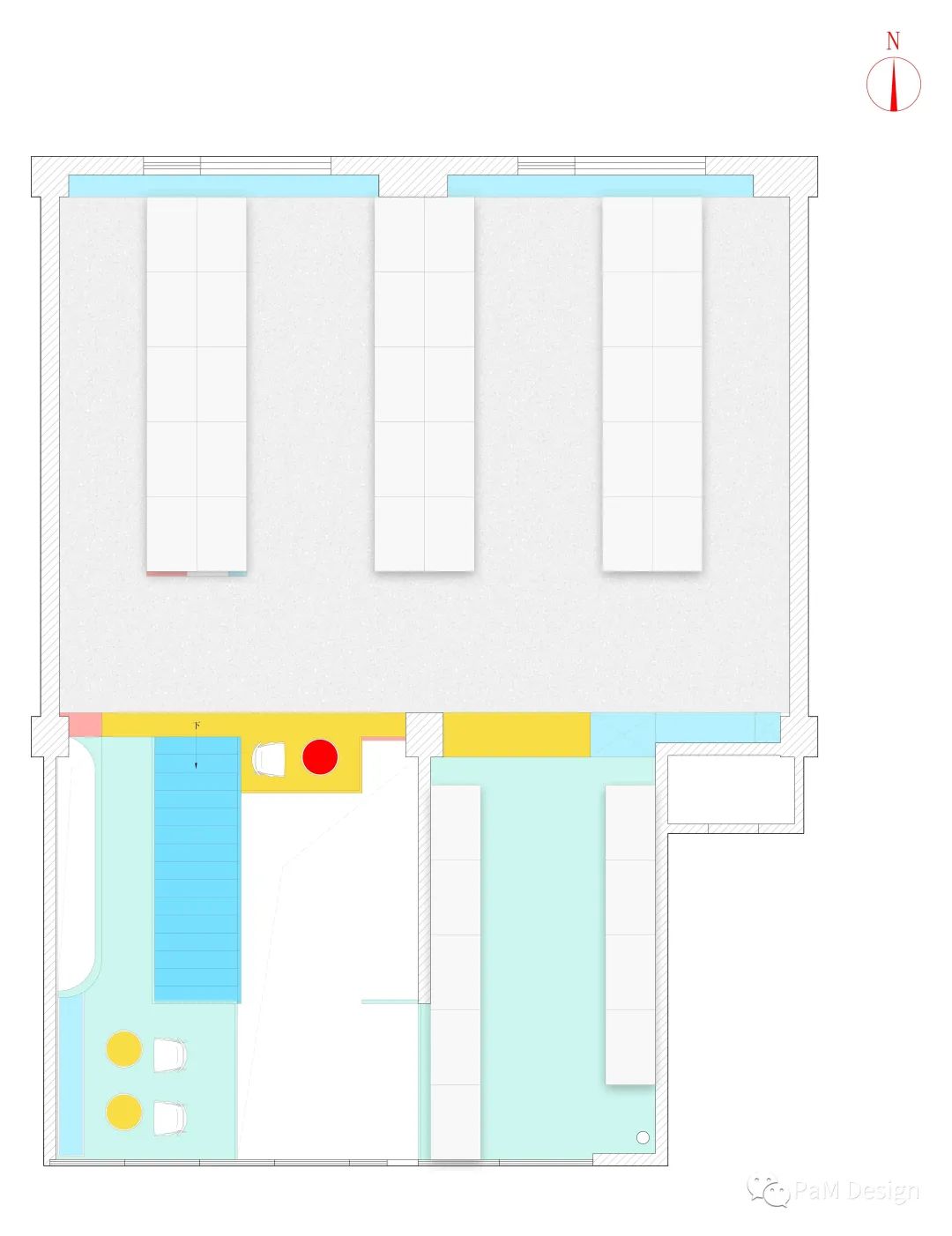 鲸鱼岛文化传媒办公室改造设计丨中国北京丨帕姆建筑-48
