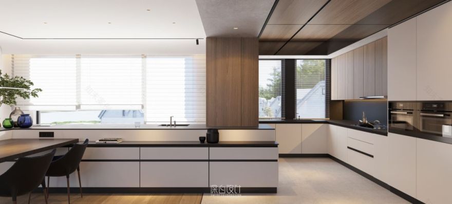 融合自然与居住的现代混搭跃层住宅丨深白设计-36